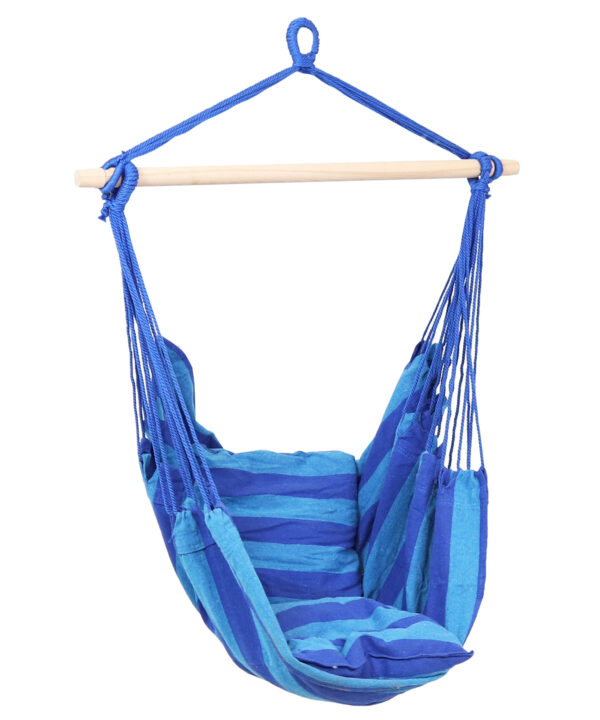 Sunnydaze Hanging Hammock Chair Swing, for Outdoor Use, Max Weight: 265 pounds, Includes 2 Seat Cushions, Oasis