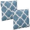 Sunnydaze Set of 2 Outdoor Throw Pillows - 16-Inch - Blue and White Quatrefoil Sunnydaze Set of 2 Outdoor Throw Pillows - 16-Inch - Blue and White Quatrefoil