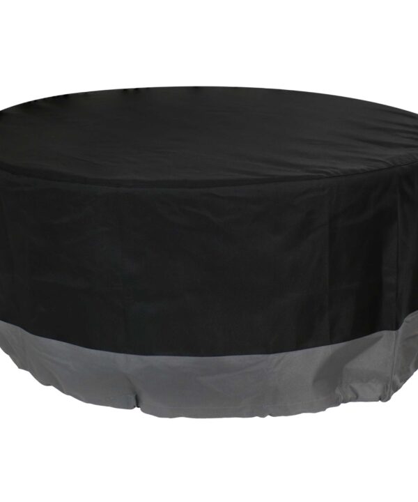Sunnydaze Round 2-Tone Outdoor Fire Pit Cover - Gray/Black - 40-Inch