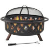 Sunnydaze Black Crossweave Wood Burning Fire Pit - 36-Inch Sunnydaze Black Crossweave Wood Burning Fire Pit - 36-Inch
