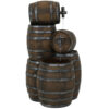 Sunnydaze Stacked Rustic Barrel Water Fountain with LED Lights - 29-Inch Sunnydaze Stacked Rustic Barrel Water Fountain with LED Lights - 29-Inch