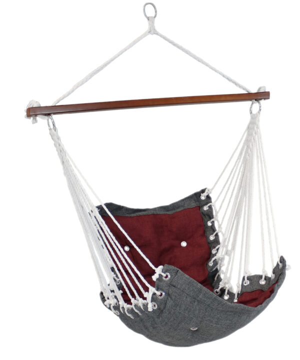 Sunnydaze Tufted Victorian Hammock Swing for Outdoor Use, 300-Pound Weight Capacity, Red