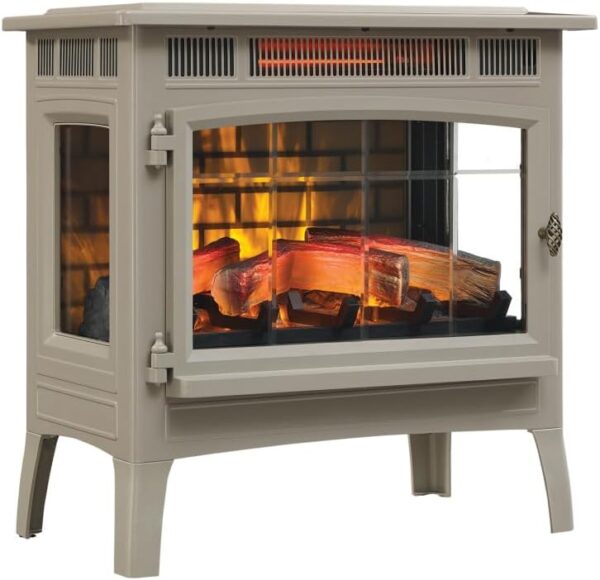 Freestanding Electric Fireplace Stove Heater with 3D Flame Effect
