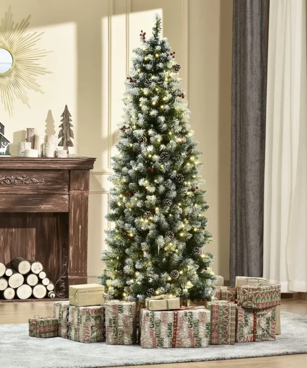 6 FT Snow-Dipped Pencil Christmas Tree