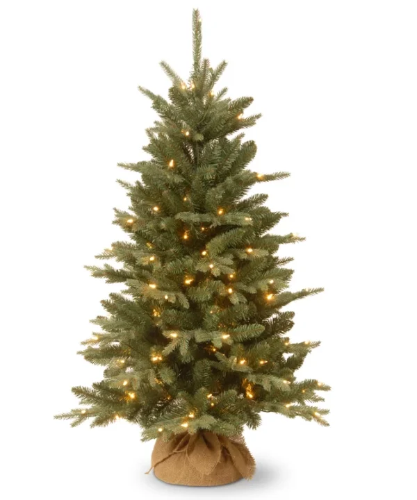 4ft. Everyday Collection Burlap Tree with Clear Lights