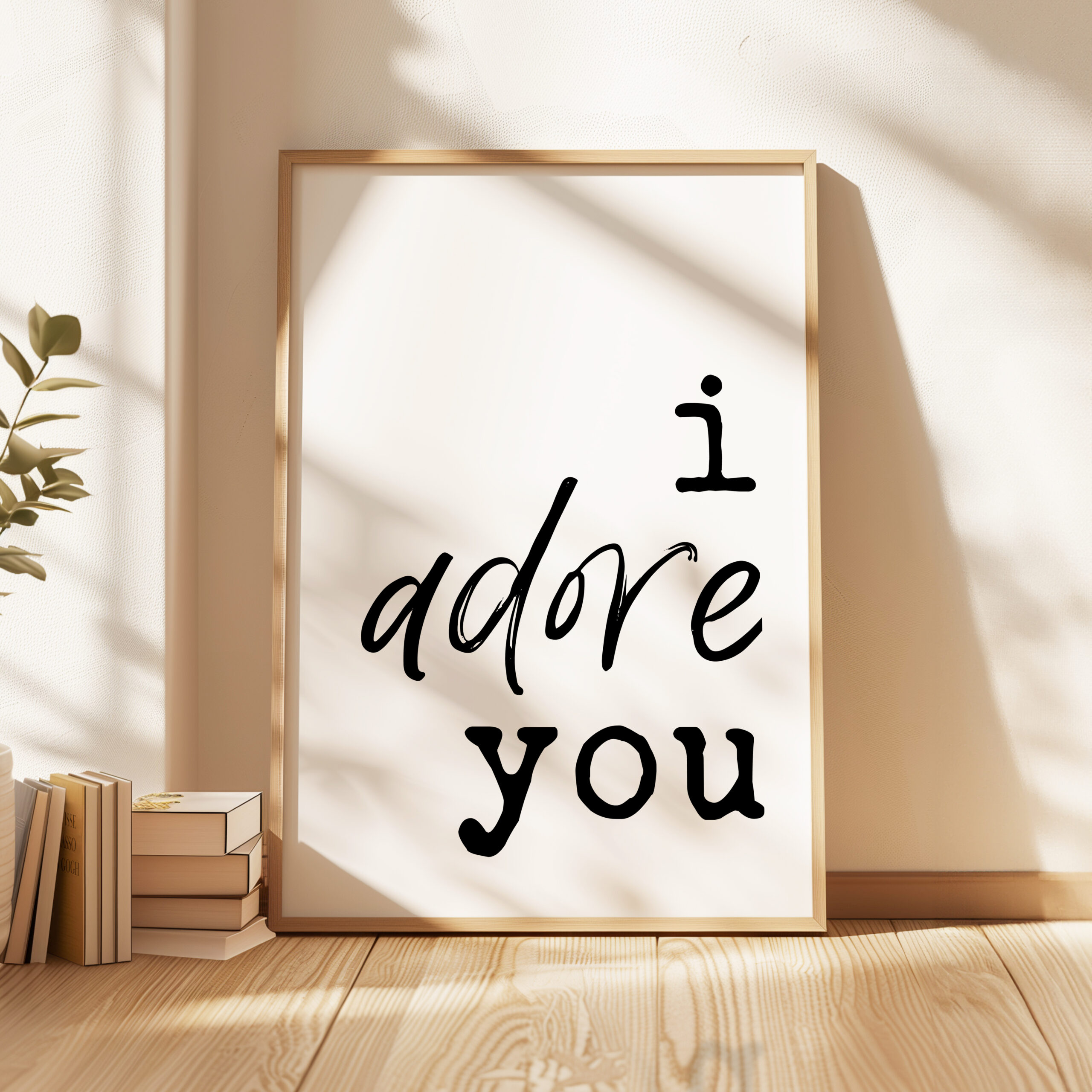 I Adore You Typography Print