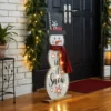 Lisdale 36"H Lighted Wooden Metal Christmas Snowman Porch Decor Lisdale 36"H Lighted Wooden Metal Christmas Snowman Porch Decor