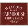 Welcome To Our Farmhouse Christmas Greenery Red
