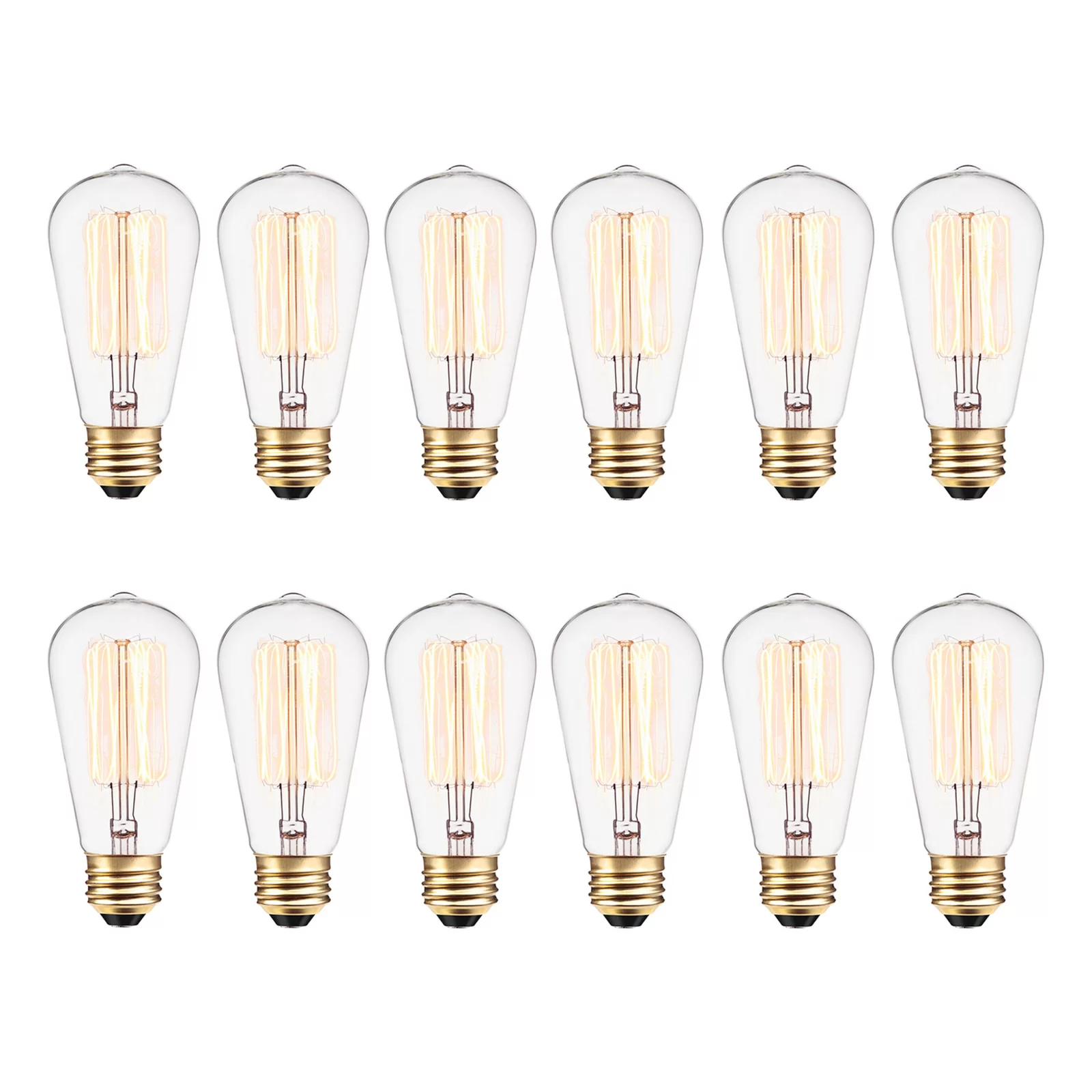 Vintage 40 Watt Dimmable Clear Bulb (Set of 12)