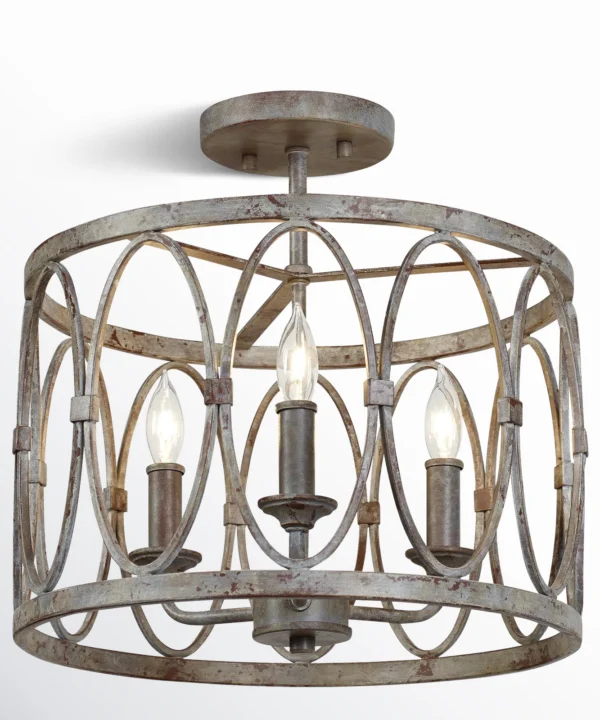 Huntington 3 Light Semi Flush Mount