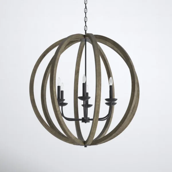 Maxwell 6 Light Dimmable Globe Chandelier