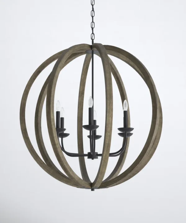 Maxwell 6 Light Dimmable Globe Chandelier