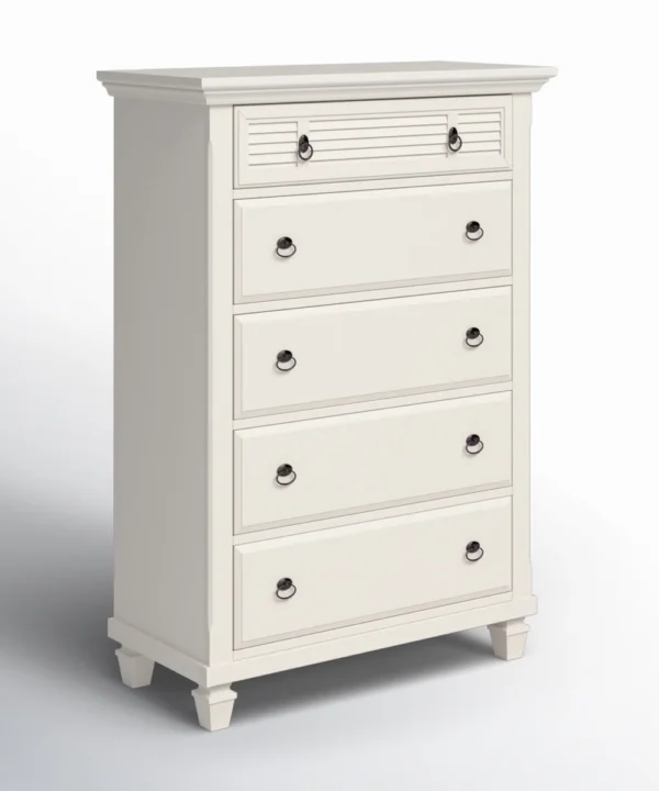 Gleda Solid Wood 36'' W 5 - Drawer Farmhouse Dresser