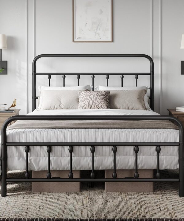 Yaheetech Classic Metal Platform Farmhouse Bed Frame