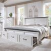 Farmhouse King Size Bed Frame with 51" Tall Headboard