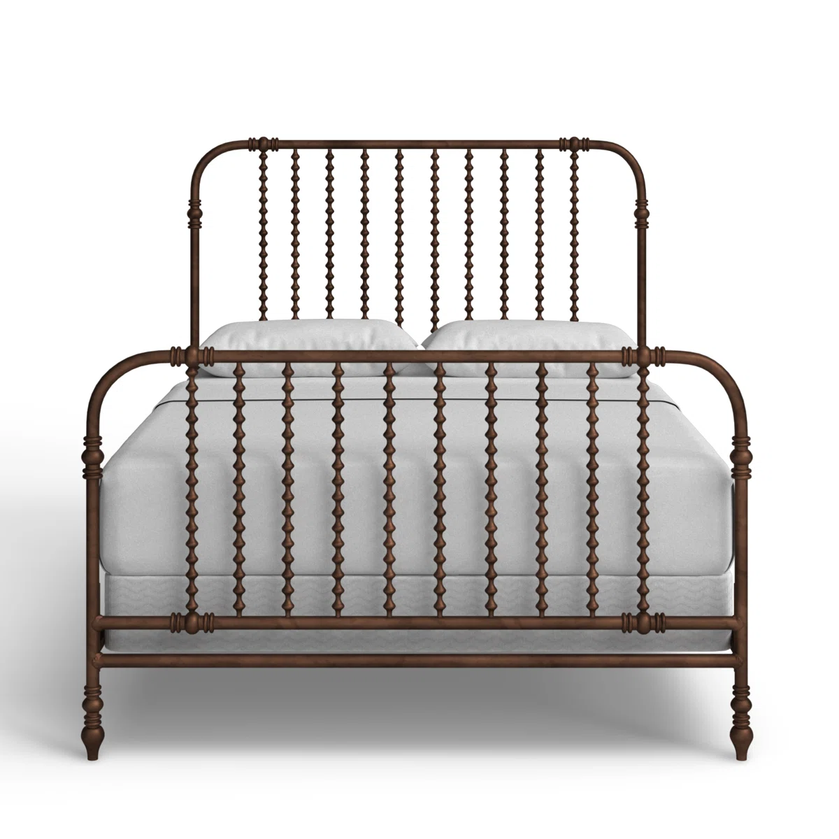 Earling Metal Spindle Farmhouse Bed