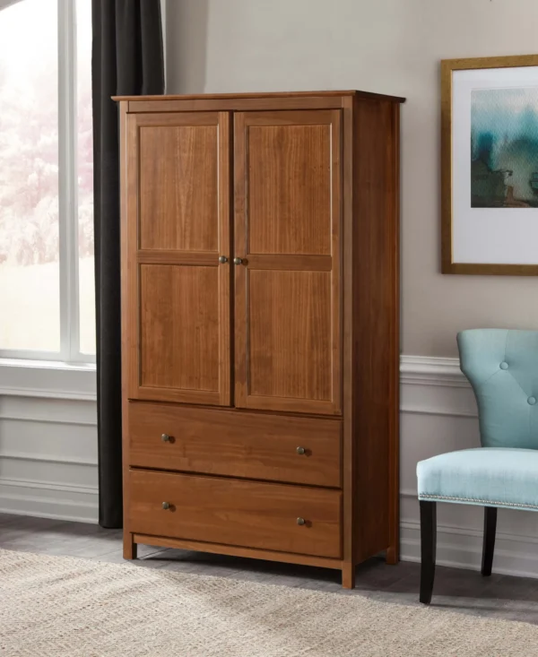 Shaker Solid Wood Farmhouse Armoire
