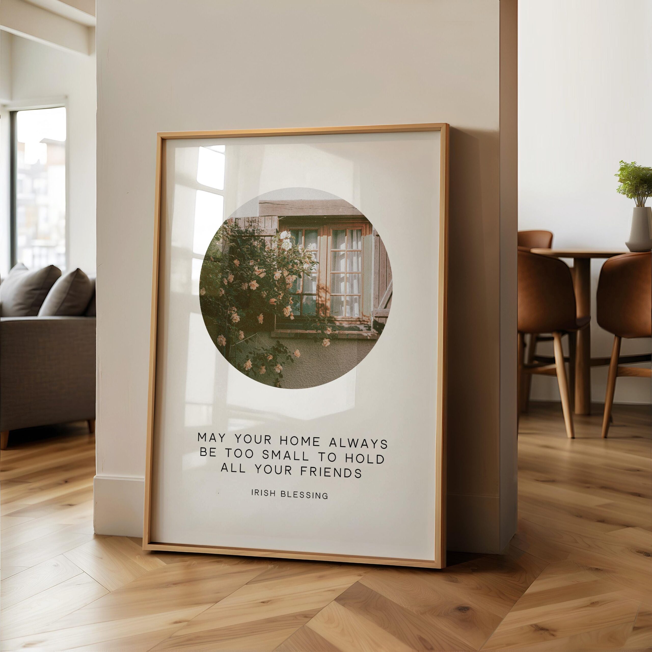 May Your Home Always Be Too Small To Hold All Your Friends • Irish Blessing • Typography Photo Print • Housewarming Gift - Image 5