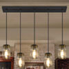Camelot 5 - Light Matte Black Kitchen Island Pendant