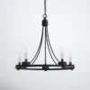 Laurie 5 - Light Wagon Wheel Chandelier