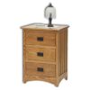 Mission 3 Drawer Deep Nightstand