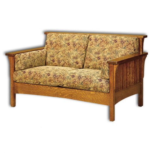 High Back Slat Loveseat