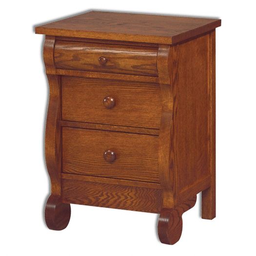 Old Classic Sleigh Small 3-Drawer Nightstand