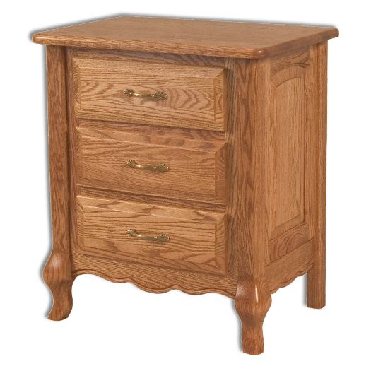 French Country 3 Drawer Bedside Chest