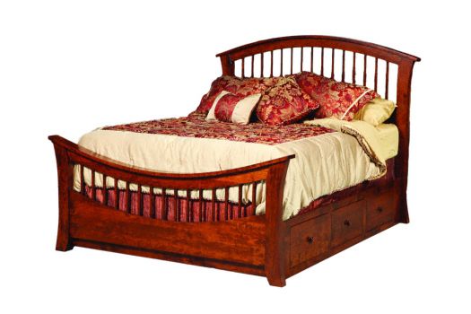Rainbow Spindle Platform Bed