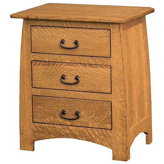 Superior Shaker 3 Drawer Night Stand