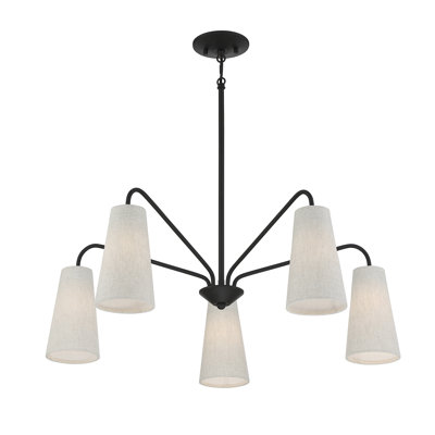 Cher 5-Light Chandelier In Matte Black
