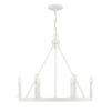 Edise 6-Light Chandelier In Bisque White