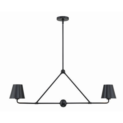 Kinston 2 - Light Shaded Modern Linear Chandelier