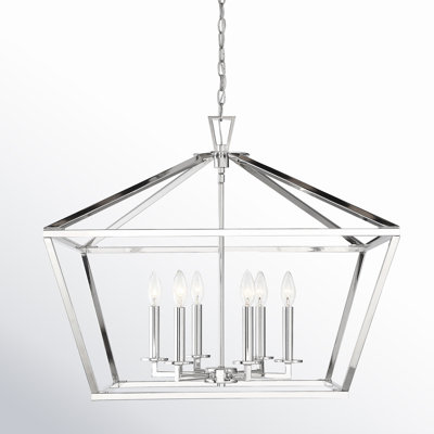 Hastings 6 - Light Lantern Geometric Chandelier