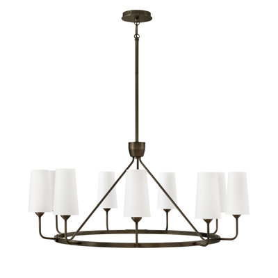 Ardea 9 - Light Candle Style Wagon Wheel Chandelier