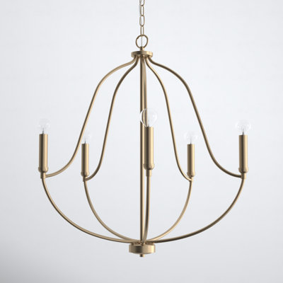Kanda 25" W X 26.75" H 5-Light Chandelier