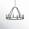 Lavon 8-Light Wagon Wheel Chandelier