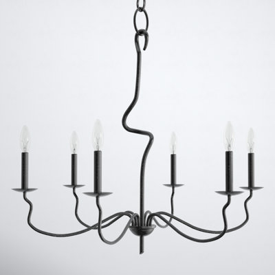 Olivia 6 - Light Candle Style Classic Chandelier