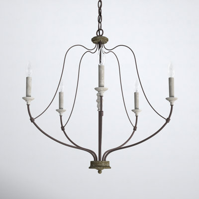 Shoshanna 5 - Light Candle Style Classic Chandelier