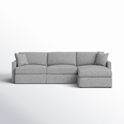Kian 121" Wide  Cotton Down Cushion Sofa & Chaise