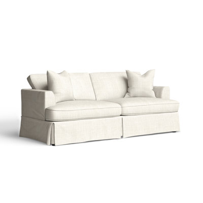 Lucia 93" Recessed Arm Slipcovered Sofa Bed