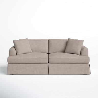 Lucia Recessed Arm Slipcovered Sofa with Reversible Cushions