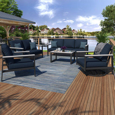 Townsend 5 Piece Sofa Seating Group with Sunbrella Cushions