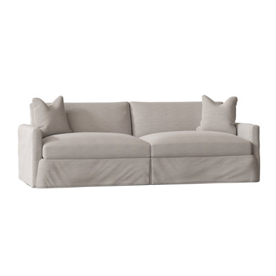 Kian 94" Square Arm Slipcovered Sofa with Reversible Cushions