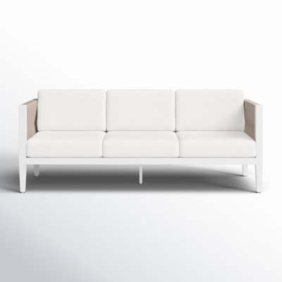 Lilah White Aluminum 3 Seater Sofa