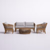 Dunkirk 4 Piece Sofa Seating Group with Sunbrella Cushions