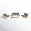 Hadria 4 Piece Sofa Seating Group with Cushions