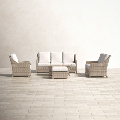 Sky 5 Piece Sunbrella Sofa Seating Group with Cushions