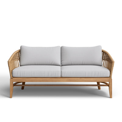 Dunkirk Teak & Wicker Sofa