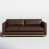 Jacobs 84.6'' Genuine Leather Round Arms Sofa